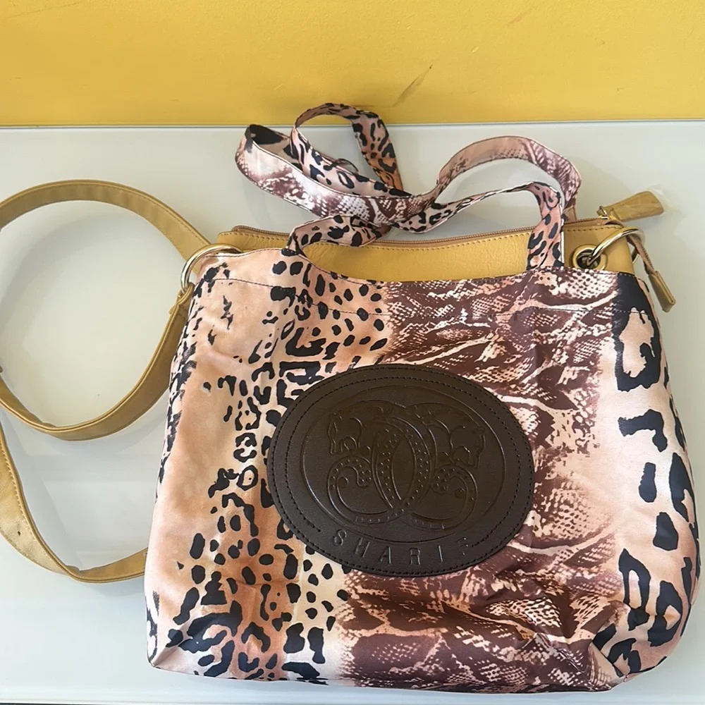 Sharif Leather Shoulder Crossbody Bag with Tote in Mustard Yellow NWOT